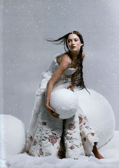 Imgur: The most awesome images on the Internet. Audrey Marnay, Paris September, Viviane Sassen, Editorial Vogue, Vogue France, Snow Fashion, Winter Wedding Inspiration, Christmas Photoshoot, Ice Queen