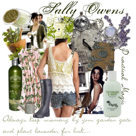 Practical Magic Set - Sally Owens by justina-marie-1 on Polyvore Sally Owens Outfit, Sally Owens Aesthetic, Sally Practical Magic Outfits, Sally Owens Style, Practical Magic Style, Sally Owens, Practical Magic Movie, 90s Witch, Practical Magic House