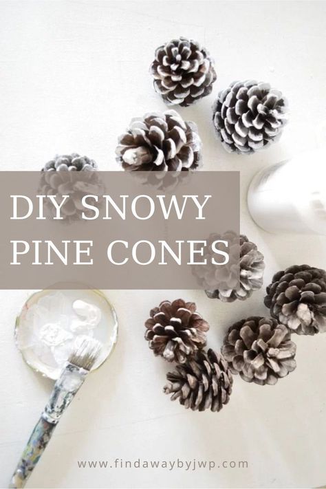 DIY Snowy Pine Cones natural Christmas ornaments Wrapping Gifts Ideas, Natural Christmas Ornaments, Snowy Pinecone, Natural Ornaments, Christmas Trees Ornaments, Christmas Diy Decor, Burlap Garland, Diy Pinecone, Pinecone Ornaments