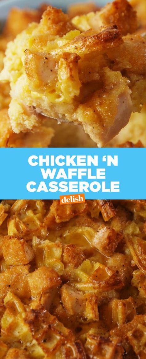 Waffle Casserole, Brunch Chicken, Chicken N Waffles, Diy Easy Recipes, Silver Sweater, Best Chicken, Chicken And Waffles, Casserole Recipe, Breakfast Casserole