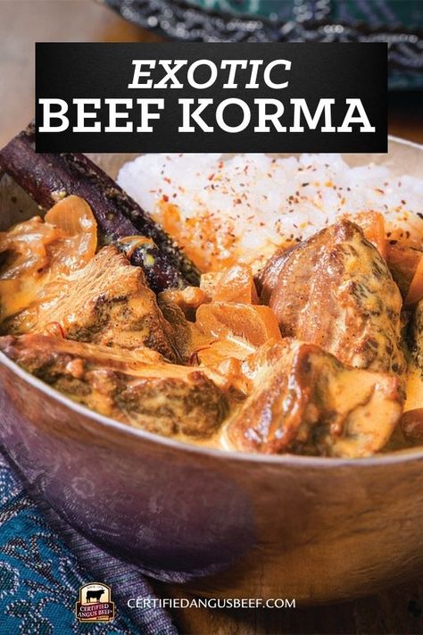 Beef Korma Recipe Indian, Beef Korma Recipe, Tender Beef Tips, Beef Korma, Indian Beef Recipes, Beef Appetizers, Korma Recipe, Party Sandwiches, Beef Tips