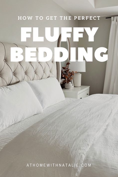 I've been working on getting our bedroom comfy and cozy and bedding was at the top of the list. I wanted to get that fluffy Pottery Barn look...and luxury hotel feel! Fluffy Duvet Insert, Hotel Style Bedding, Pottery Barn Look, Bedroom Comfy, Fluffy Bed, Fluffy Duvet, Feather Bed, Fluffy Bedding, Hotel Style