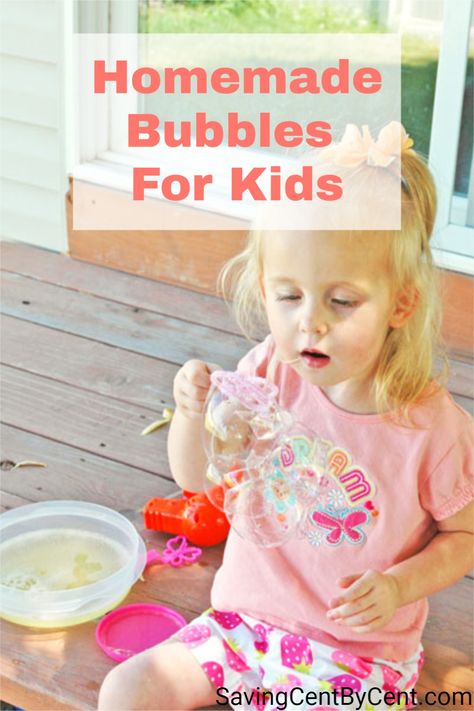 The kids will love blowing these homemade bubbles this summer. And the bubbles solution is easy to make. Click to get the recipe to make bubbles. // Bubbles solution homemade // How to make bubbles solution // Bubbles solution recipe // Homemade bubbles for kids // #homemadebubbles #bubblessolution Bubble Fun For Kids, Easy Bubble Solution Recipe, Best Bubble Solution, Bubble Solution Recipe, Make Bubbles Solution, Diy Bubble Solution For Bubble Machine, Bubble Blowing Solution, Bubble Recipe, How To Make Bubbles