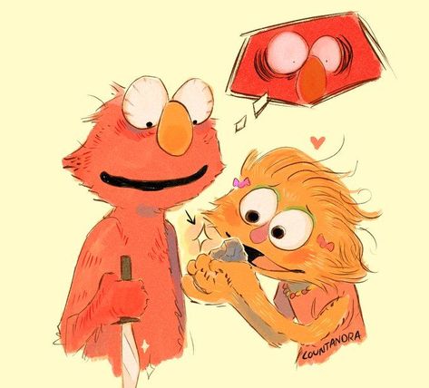 Elmo World, Sesame Street Muppets, Cartoon As Anime, The Muppet Show, The Muppets, Cute Art Styles, Funny Art, Sesame Street, Cool Artwork