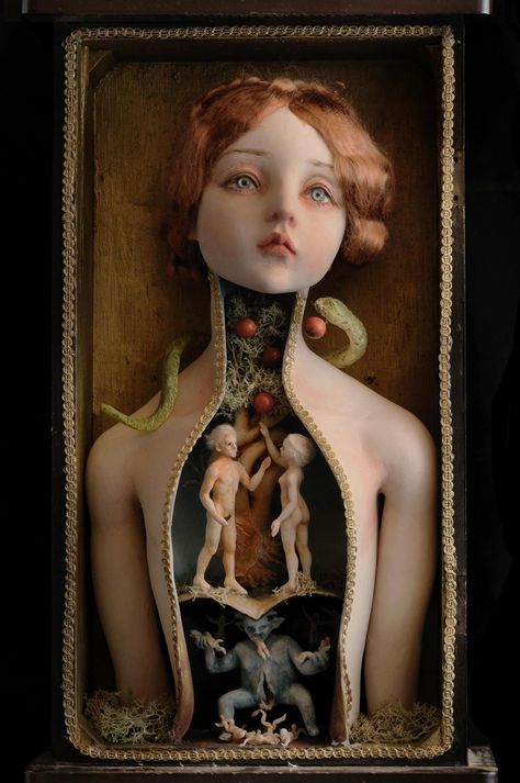 Mari Shimizu, Dark And Twisted, Fantasy Doll, Talking Heads, Arte Inspo, Creepy Dolls, Pop Surrealism, Assemblage Art, Japanese Artists