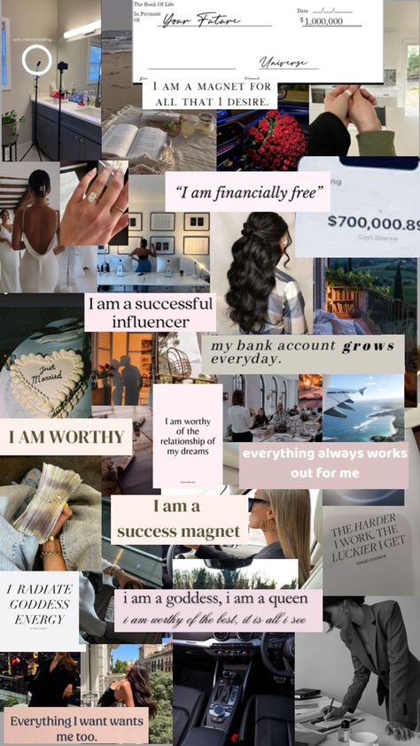 Money Magnet Vision Board Words, Manifesting Vision Board, Money Vision Board, Vision Board Images, Home Photo Shoots, Vision Board Wallpaper, Dream Vision Board, Vision Board Manifestation, Money Magnet