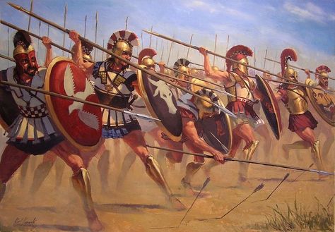 Greek Hoplites engaging the enemy Sacred Band Of Thebes, Greco Persian Wars, Karl Kopinski, Greek Soldier, Classical Greece, Greek Warrior, Persian Empire, Ancient Warfare, Greek History