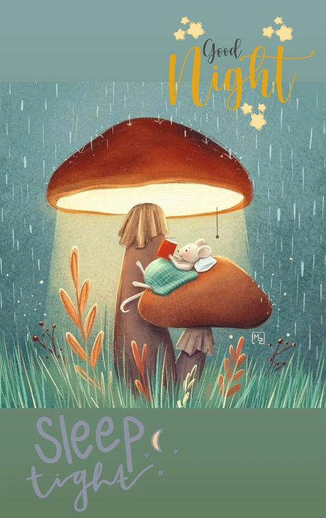 동화 삽화, Mushroom Design, Art Et Illustration, Art And Illustration, Children's Book Illustration, الرسومات اللطيفة, Whimsical Art, A Mouse, Garage Decor