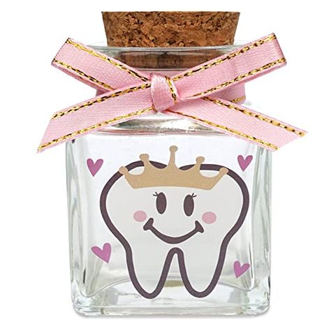 Amazon.com : HAMUIERS Tooth Fairy Box, Baby Tooth Box for Lost Teeth, Glass Tooth Holders for Kids First Teeth Keepsake Box Gifts for Baby - Girl : Baby Tooth Keepsake, Fairy Box, Tooth Fairy Box, Tooth Box, Lost Tooth, Gifts For Baby, Box Gifts, Diy Jar Crafts, Box Baby