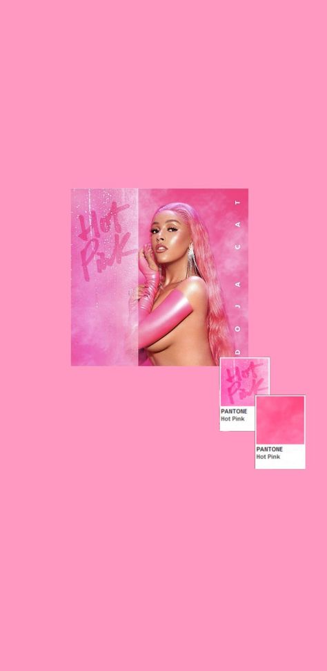 Hot Pink Doja Cat, Cat Wallpaper Lockscreen, Pink Doja Cat, Doha Cat, Wallpaper Hot Pink, Doja Cat Wallpaper, Tiktok Alt, Goal Aesthetic, Wallpaper Hot