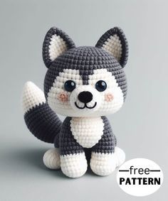 Crochet Dog Patterns Free, Crochet Dog Amigurumi, German Shepherd Crochet Pattern, Crochet Husky Pattern Free, Free Crochet Husky Pattern, Crochet Husky Pattern, Wolf Crochet Pattern, Husky Crochet Pattern Free, Crochet Husky