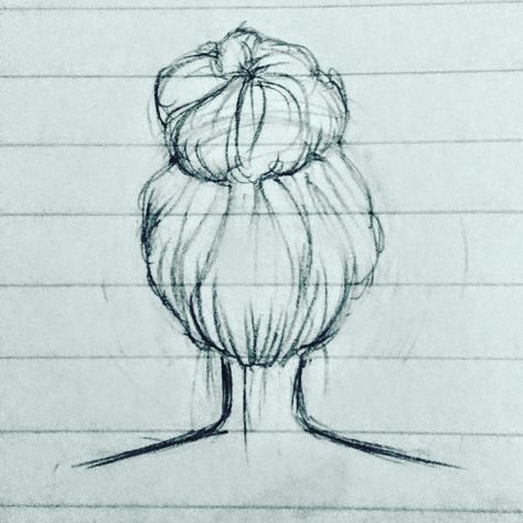 Messy bun drawing Messy Bun Drawing, Bun Drawing, Curls Products, Sketch Hair, Curly Natural Curls, Easy People Drawings, Hair Drawings, Bun Messy, People Drawings