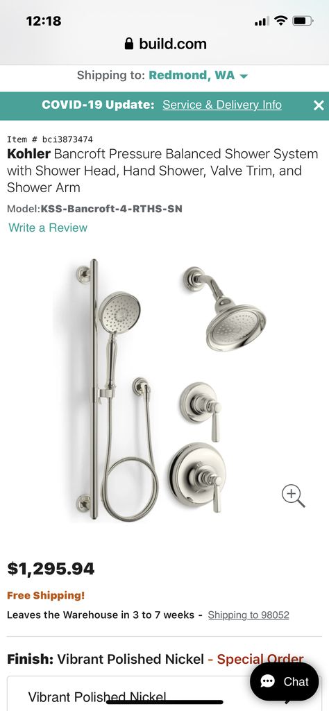 Kohler Bancroft Shower System, Kohler Bancroft, Fall City, Shower Arm, Shower Systems, Shower Heads, Shower