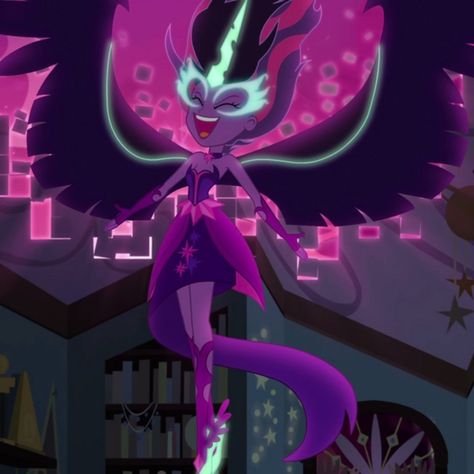 Midnight Sparkle Icon, Midnight Sparkle Mlp, Midnight Sparkle Fanart, Sci Twilight Sparkle, Mlp Villains, Mlp Anime, Mlp Human, Mlp Pfp, Midnight Sparkle