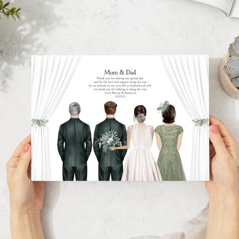 Parents Of The Groom Print, Gift For Parents Of The Bride Portrait, Thank You Gift For Groom's Parents on Wedding Day, Brides Parents Gift Gifts For Brides Parents, Skin Tone Chart, Parents Of The Groom, Parents Of The Bride, Bride Top, Bride And Groom Outfits, Wedding Print, Cadeau Parents, Gift For Parents