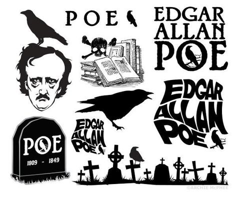 Edgar Allen Poe Tattoo, Poe Tattoo, Edgar Allan Poe Art, Poe Edgar, Poe Quotes, Goth Wallpaper, Allen Poe, Edgar Allen Poe, Raven Art