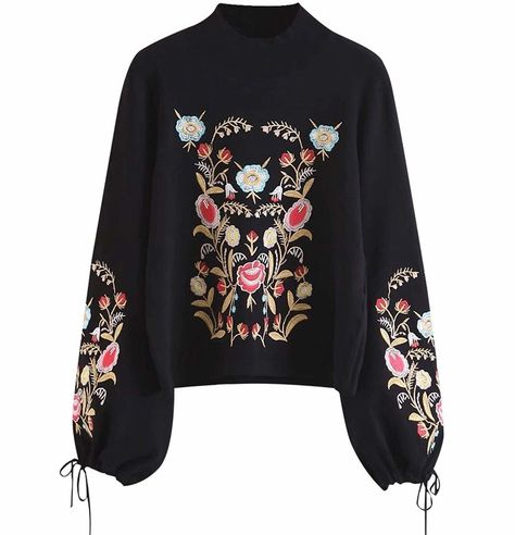 Sleeves Top Outfit, Fall Knit Sweater, Bohemian Sweater, Embroidery Sweater, Europe Fashion, Top Outfit, Long Sleeve Knit Sweaters, Embroidered Sweater, Sleeves Top