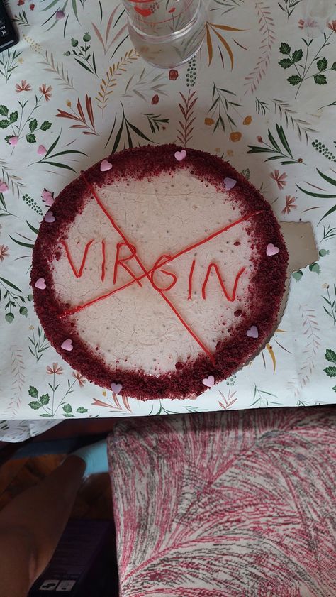 Not virgin cake cute red hearts aesthetic Not A Virgin Anymore Cake, Not Virgin Cake, Red Hearts Aesthetic, Hearts Aesthetic, Cake Cute, Girly Style Outfits, Red Hearts, Eat Cake, Red Heart