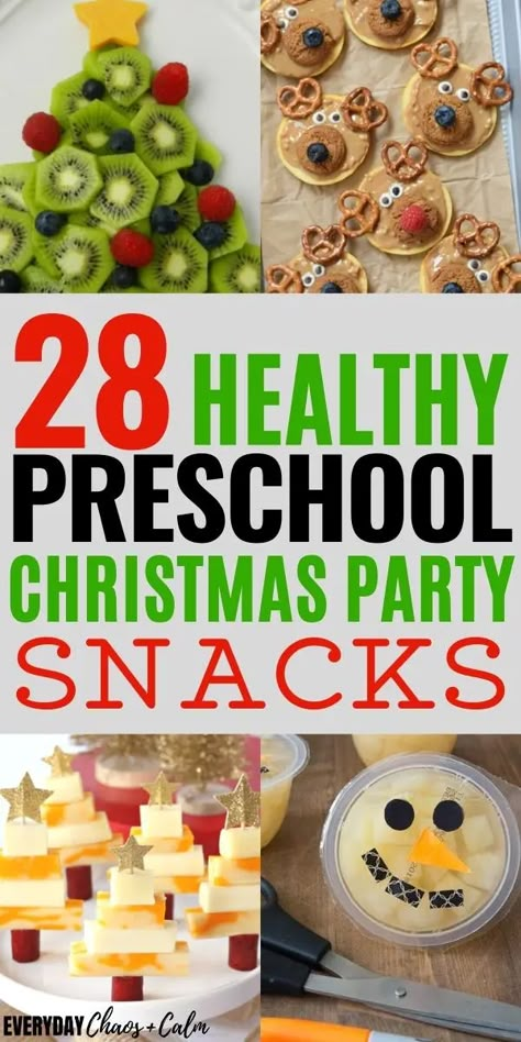 28 Yummy & Healthy Preschool Christmas Party Snacks Classroom Christmas Party Breakfast, Christmas Fruit For Kids Party, Preschool Holiday Party Snacks, Christmas Party Healthy Snacks, Kids Christmas Party Snack Ideas For School, Winter Preschool Snack Ideas, School Christmas Party Snacks For Kids, Christmas Theme Snacks For Preschool, Kids Holiday Snacks