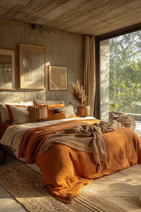 Southwest Bedroom, Cozy Fall Bedroom, Fall Bedroom Decor, Fall Bedroom, Creative Bedroom, Marmaris, Bedroom Decor Ideas, Boho Living Room, Boho Stil