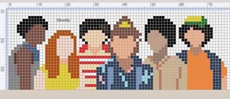 Pixel Art Stranger Things, Graph Paper Drawings, Easy Pixel Art, Pixel Art Templates, Pixel Drawing, Diy Perler Bead Crafts, Pixel Art Grid, Pix Art, Stranger Things Art