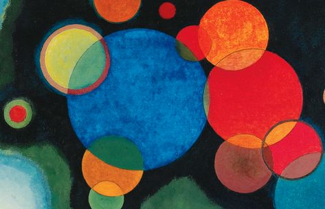 Deepened Impulse (Vertiefte Regung) by Wassily Kandinsky - galleryIntell Wassily Kandinsky, Circles, Abstract Painting, Blue, Black, Art