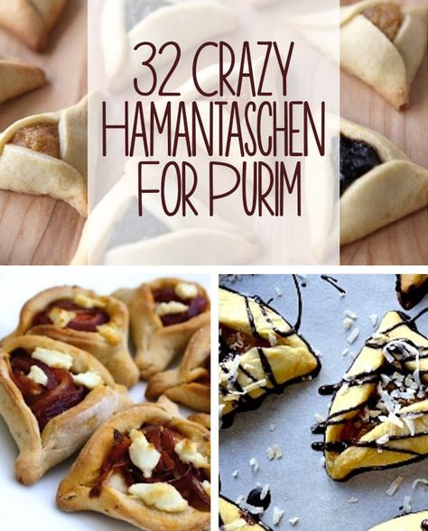 Boooooo Hamaaaaaaan!! -- 32 Crazy Hamantaschen For Purim Purim Cookies, Purim Recipe, Hamantaschen Recipe, Mishloach Manos, Jewish Holiday Recipes, Passover Desserts, Herb Bread, Healthy Sweet Snacks, Kosher Recipes