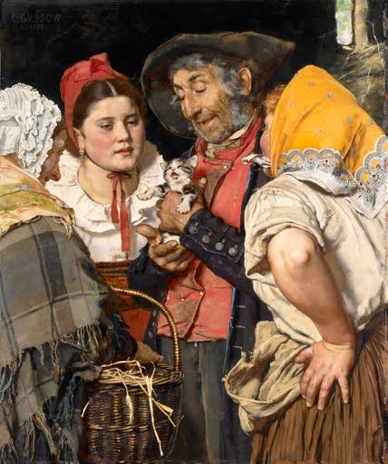 Old Man's Treasure (Das Katzchen) The artist was appointed to the staff of the Berlin Academy in 1876 as part of the reforms of the new Director, Anton von Werner. He sent ‘Old Man’s Treasu... Karl Gussow, Google Art Project, Walker Art, Textured Canvas Art, German Art, Great Paintings, Dusseldorf, Art Google, Old Man