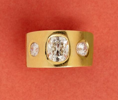 Recent acquisitions - Page 9 of 19 - Inez Stodel Thick Band Engagement Ring, Thick Gold Band, Gold Ring With Diamond, Jewelry Knowledge, Vintage Gold Rings, Cute Engagement Rings, Future Engagement Rings, Diamond Band Ring, Gold Diamond Band