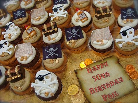 Pirate Birthday Cupcakes, Pirates Cupcakes, Pirate Cupcakes, Pirate Cakes, Dozen Cupcakes, Pirate Cupcake, Cupcake Inspiration, Pirates Party, Ideas Cupcakes