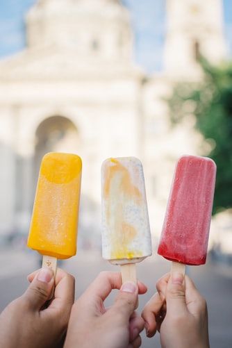 three assorted popsicle sticks Coconut Cream Popsicles, Boozy Ice Pops, Ice Cream Aesthetic, Ice Cream Pictures, Ice Cream Images, Boozy Popsicles, Strawberry Popsicles, Ice Cream Wallpaper, Tasty Ice Cream