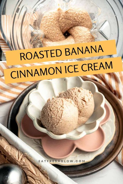 Coconut Banana Bread, Protein Ice Cream Recipes, Roasted Banana, Pumpkin Pie Ice Cream, Banana Walnut Bread, Vegan Ice Cream Recipe, Cinnamon Ice Cream, Protein Ice Cream, Healthy Ice Cream