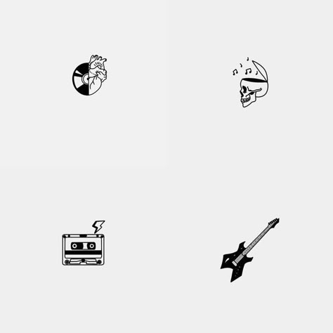 Small Drawings Simple Tattoo Ideas, Music Tattoo Designs Minimalist, Music Aesthetic Tattoo Ideas, Music Design Tattoo, Tattoo Idea For Music Lover, Cool Minimalist Tattoos For Guys, Music Related Tattoos Minimalist, Melomaniac Tattoo, Music Tattoos Minimalist