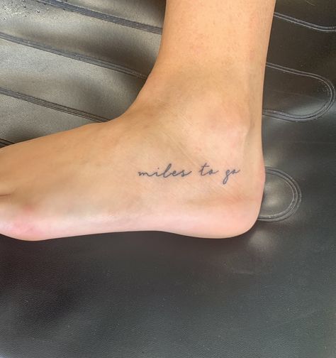 Tiny Running Tattoo, Cute Running Tattoos, Small Tattoos For Leg, Running Tatoos Ideas, Tiny Leg Tattoos Women, Running Tattoos For Women Small, Small Running Tattoo, Inner Heel Tattoo, Run Free Tattoo