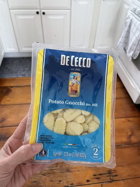 De Cecco Potato Gnocchi Review - Best Shelf-Stable Gnocchi | Kitchn Gnocchi Recipes Easy, Garlicky Shrimp, How To Cook Gnocchi, How To Store Potatoes, Potato Gnocchi, Waffle Cookies, Food Wishes, Potato Sides, Gnocchi Recipes