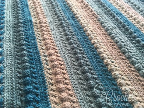 Crochet Little Baby Blanket Pattern | The Crochet Crowd Blue Crochet Blanket, Crochet Baby Blanket Beginner, The Crochet Crowd, Baby Boy Crochet Blanket, Blue Baby Blanket, Crochet Baby Blanket Free Pattern, Easy Baby Blanket, Crochet Crowd, Crochet Baby Boy