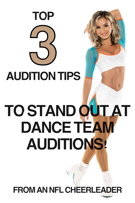 With audition season approaching, I put together 3 tips I wish I knew before going into professional dance team auditions! I made the team my first shot, and I'm here to help you achieve your dreams as I did! Tips For Dance Auditions, Pro Dance Audition Outfits, Dance Audition Hair, Dance Audition Tips, Dance Team Poses, Dance Team Tryouts, Dance Audition Outfit, Cheerleading Poses, Audition Outfit