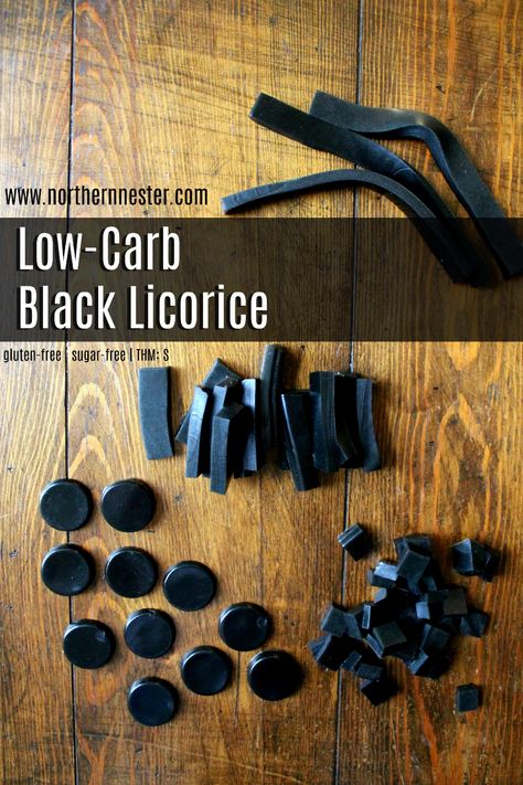 Keto Black Licorice Recipe, Black Licorice Recipe, Licorice Recipe, Gluten Free Licorice, Liquorice Recipes, Low Carb Candy, Licorice Candy, Sugar Free Sweets, Keto Candy