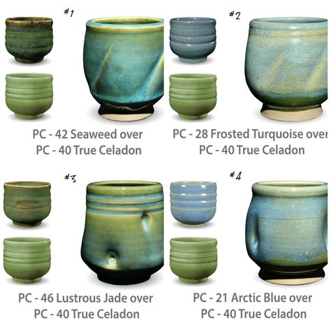 Pottery Glaze Combinations, Glaze Combinations, Pottery Glaze, Amaco Glazes, Ceramic Glaze Recipes, Glazing Techniques, Green Pottery, Blog Challenge, Ceramic Techniques