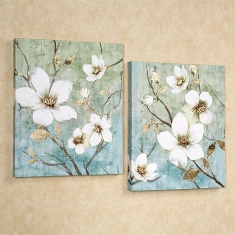 Flower Canvas Art, Floral Wall Art Canvases, Bedroom White, Soyut Sanat Tabloları, Canvas Picture, Decor Fashion, Flowers Wall, Flower Canvas, Flower Art Painting