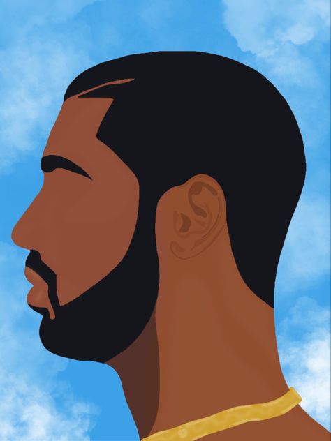 Minimalist side profile of drizzy drake from the nothing was the same album cover Drake Album Cover Painting Easy, Nothing Was The Same Drake Album Cover Painting, Nothing Was The Same Drake Album Cover, Drake Painting Canvases Easy, Easy To Draw Album Covers, Drake Album Cover Drawing, Drake Painting Canvases, Drake Canvas Paintings, Album Cover Paintings On Canvas Easy