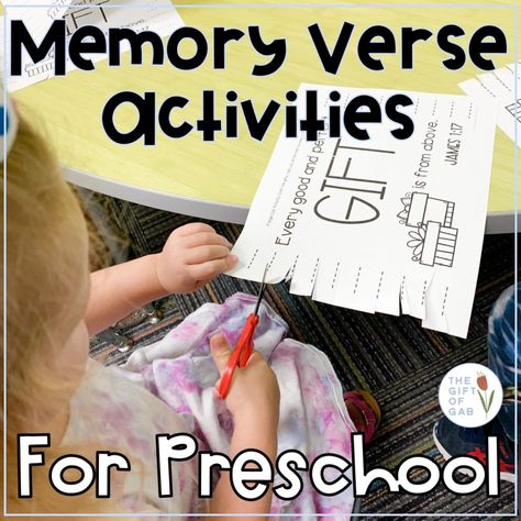 Bible memory verse activities for preschoolers Memory Verse Activities, Preschool Bible Activities, Memory Verse Games, Memory Activities, Preschool Bible, Joyful Heart, Activities For Preschoolers, Bible Activities, School Memories