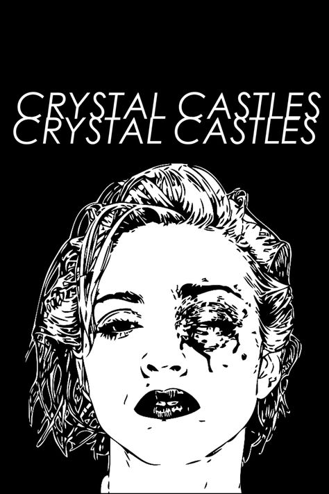 Crystal Castles Drawing, Crystal Castles Wallpaper, Crystal Castles Poster, Crystal Castles Aesthetic, Cristal Castles, Madonna Images, Trevor Brown, Alice Glass, Crystal Castles