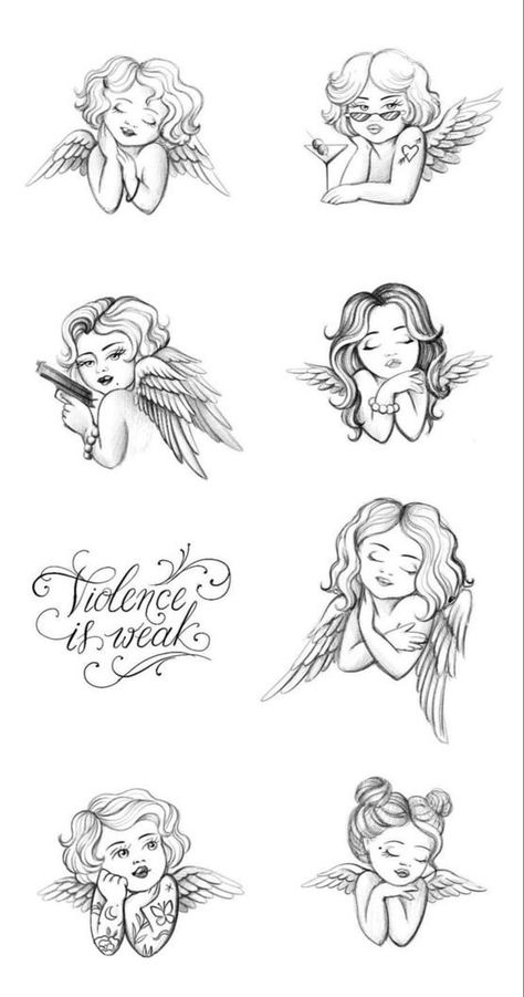 Tropisches Tattoo, Cherub Tattoo, Tato Henna, Small Pretty Tattoos, Art Concepts, Asian Tattoos, Pretty Tattoos For Women, Dope Tattoos For Women, Tattoo Stencil Outline