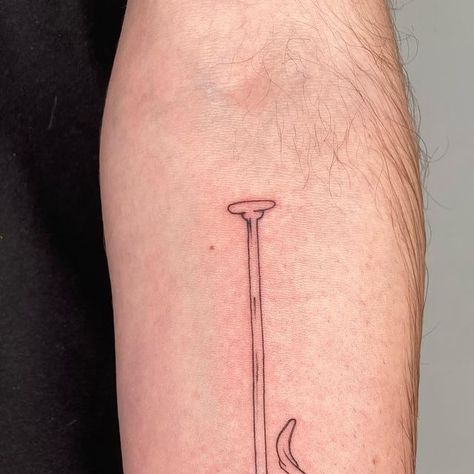 Aspen / Allison / Ochre on Instagram: "Odysseus’ oar planted in the ground in Hungary. Grown over. I got to learn a lot about the Odyssey doing this tat!! 
Machine made @dirt_la 
.
.

#tattoo #tattoos #finelinetattoo #qttr #tttism #queertattooartist #transtattoo #stickandpoke #art #illustration #latattoo #latattooartist #queerart #queerartist #transart #transartist #localbirdmom #dynamicblackink #neumatattoomachines #mythologytattoo #odyssey #theodyssey #greekmythology #greekmythologytattoo" Bird Mom, La Tattoo, Trans Art, Greek Mythology Tattoos, Mythology Tattoos, The Odyssey, Queer Art, Stick And Poke, Fine Line Tattoos