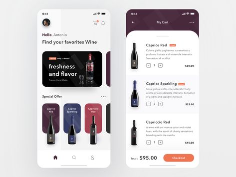 Wine Shop App by Sulton hand Wine App Design, Wine Flyer, Wine App, Task Management App, Wine Logo, Wine Poster, Business Website Design, Wine Shop, Photo Editing Services