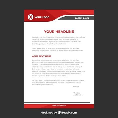 Letterhead template in flat style | Premium Vector #Freepik #vector #letterhead #page-template #letter-template #company-letterhead Medical Letterhead, Letterhead Sample, Free Letterhead Templates, Company Letterhead Template, Company Letterhead, Page Layout Design, Documents Design, Id Card Template, Header Design