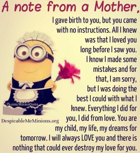 Familia Quotes, Morning Thursday, My Children Quotes, Inspirerende Ord, A Minion, Mother Daughter Quotes, Son Quotes, I Love My Son, Minion Quotes