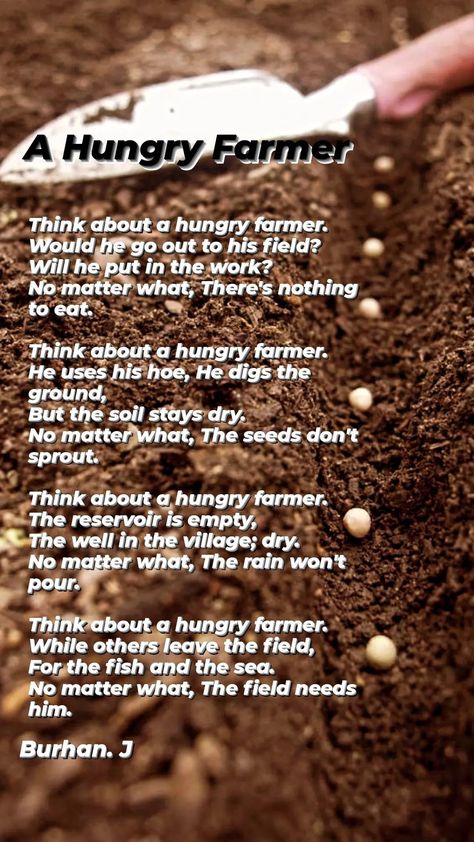 Poem Sprouts, The Well, Farmer, Soil, Seeds, Poetry, Quick Saves