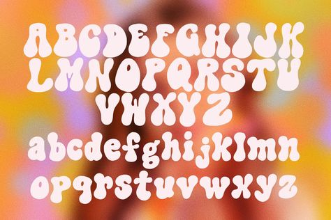 Psychedelic Bubble 70s Font by Dear Darling Design on @creativemarket S Bubble Letter, 70s Font, March Bullet Journal, Bubble Letter Fonts, Bubble Font, Chalk Sign, Bullet Journal Paper, Style Bubble, Bubble Letters